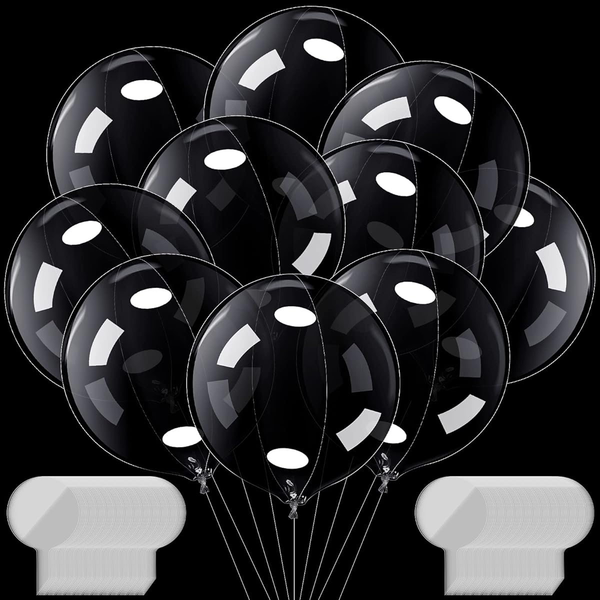 100pcs Clear Balloons 24inch Bubble Bobo Balloons Filler Transparent Round Balloons Kids Party Balloons for Christmas Wedding DIY Birthday Party Indoor Outdoor Decoration