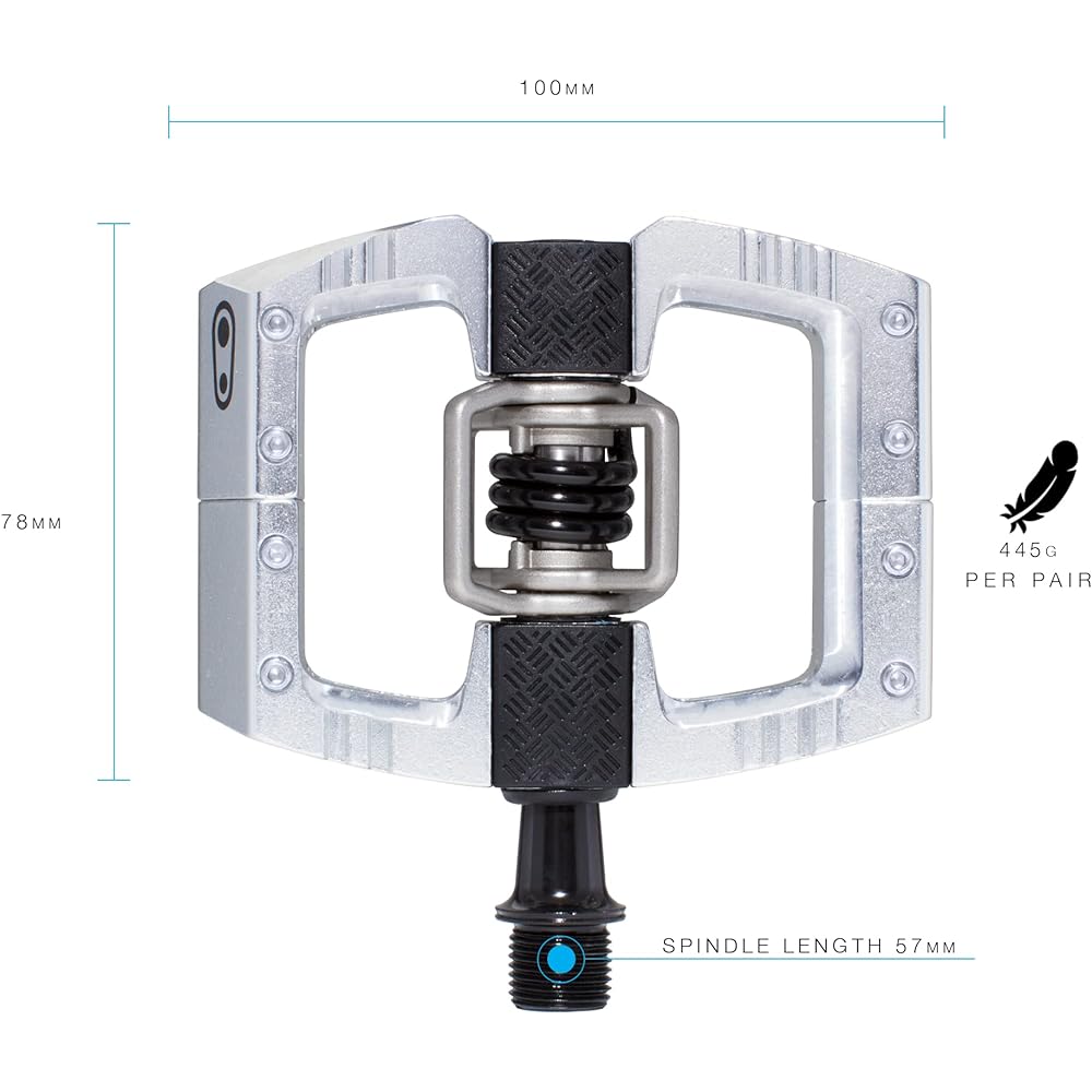 Crank Brothers Mallet DH Pedal High Polished Silver