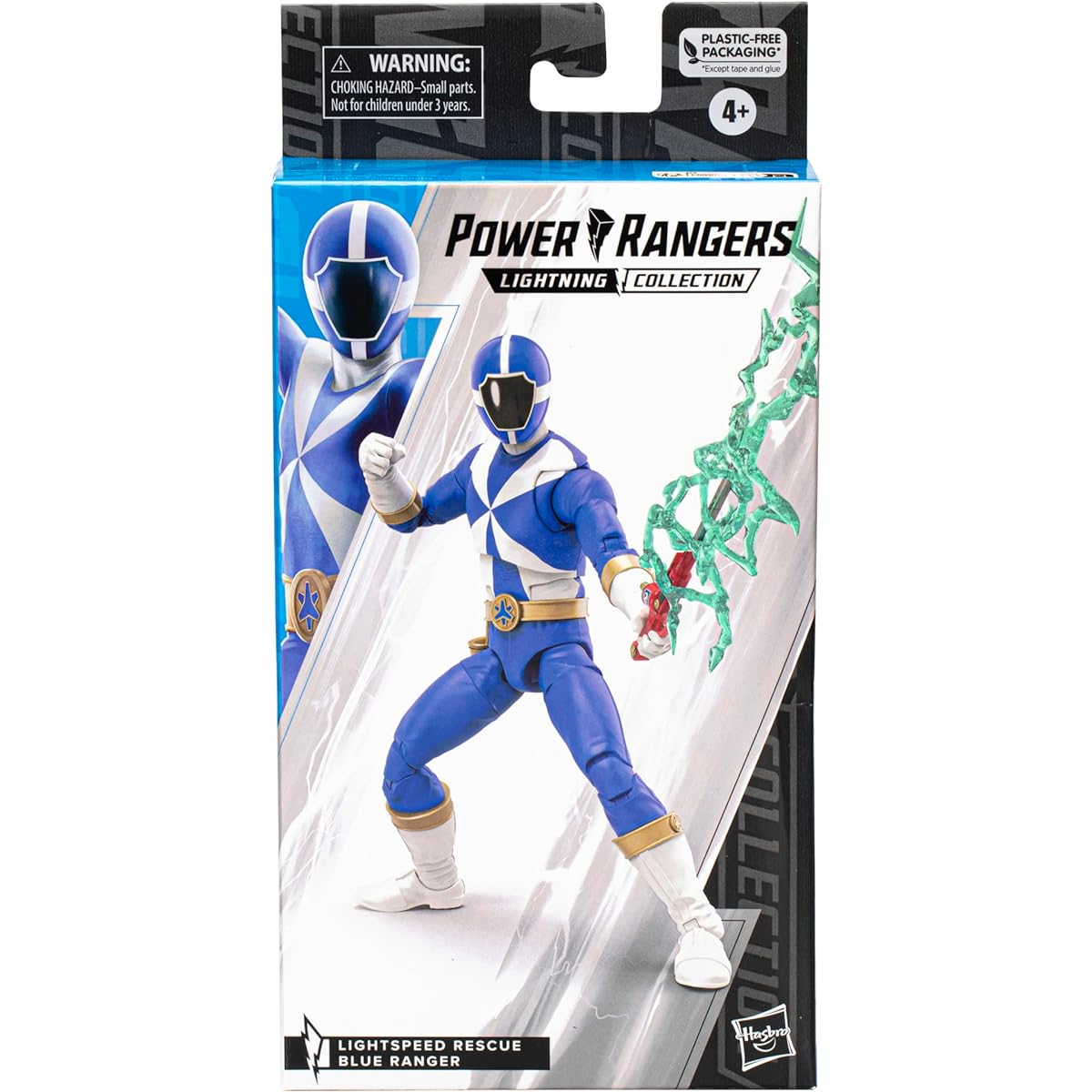 Power Rangers Lightning Collection Lightspeed Rescue Blue Ranger 6-Inch Premium Collectible Action Figure Toy with Accessories for Ages 4 and Up