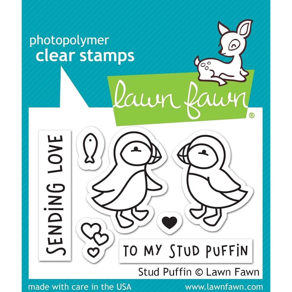Lawn Fawn LF2169 Stud Puffin 2x3 Clear Stamp Set