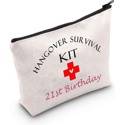 21st Birthday Hangover Kit 21st Birthday Pouch 21st Birthday Favor Bag (21st Birthday)