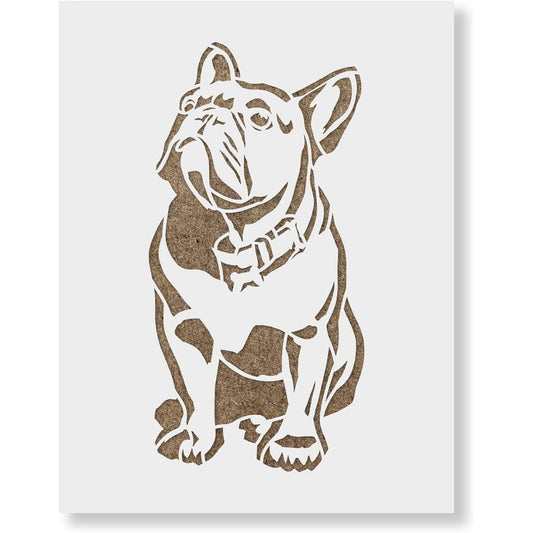 Sassy French Bulldog Stencil - Reusable Stencil for Painting - DIY Sassy French Bulldog Home Decoration