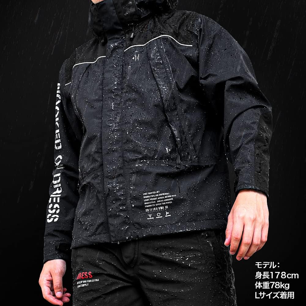 [DRESS] High Grade Rain Suit AIRBORNE M~4XL Raincoat Large Size Top and Bottom Rain Gear Fishing Kappa Outdoor Unisex Multifunctional Water Pressure 10000mm