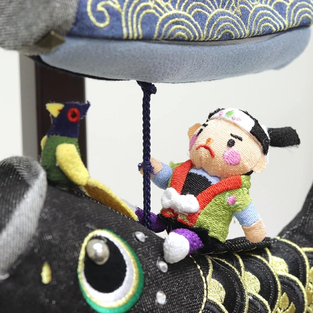 Satsuki Doll Indoor Carp Streamer Denim Momotaro Carp Streamer Small Height 65cm