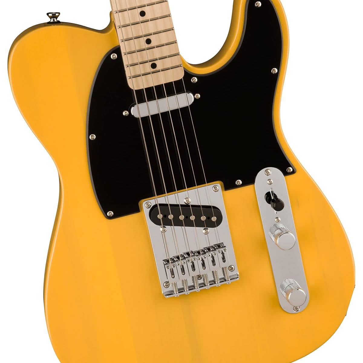 Squier by Fender Squier Electric Guitar Squier Sonic™ Telecaster®, Maple Fingerboard, Black Pickguard, Butterscotch Blonde Soft Case Included