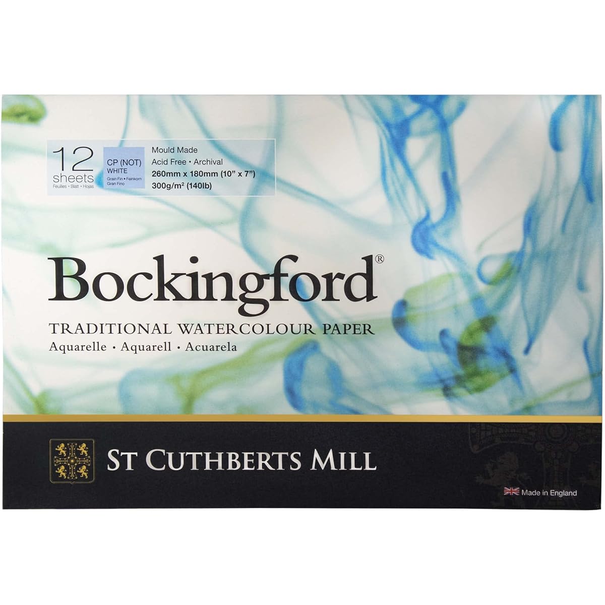 Bockingford 300gsm Laminated Watercolor Pad 10" x 7" (260 x 180mm)