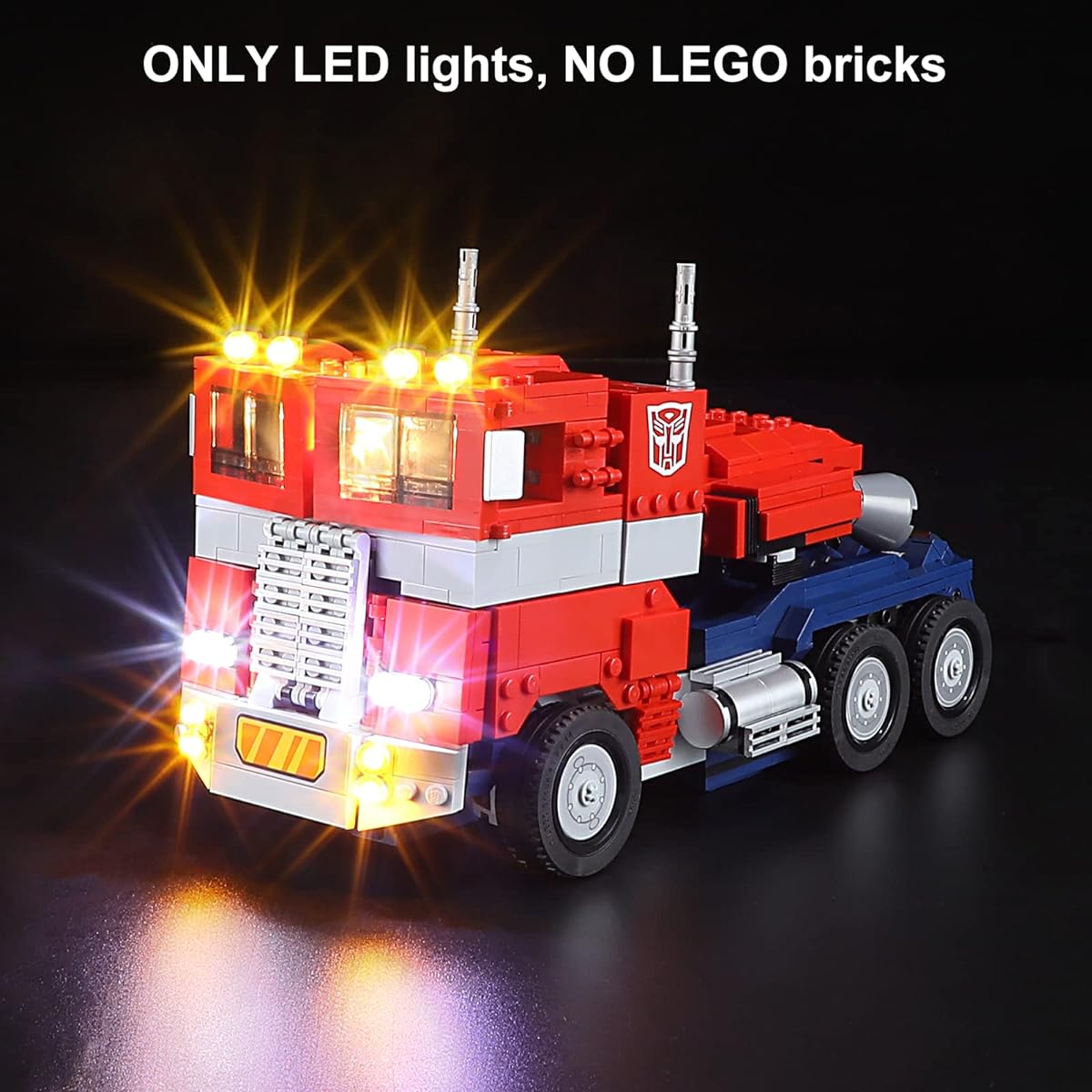 Vaodest LED Light Design and configuration compatible with LEGO 10302 Optimus Prime Set 10302 (LED light only, not building block kit)