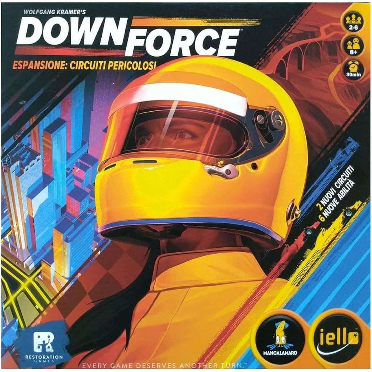 IELLO IEL51555 Downforce: Danger Circuit Expansion Board Game, Multicolor