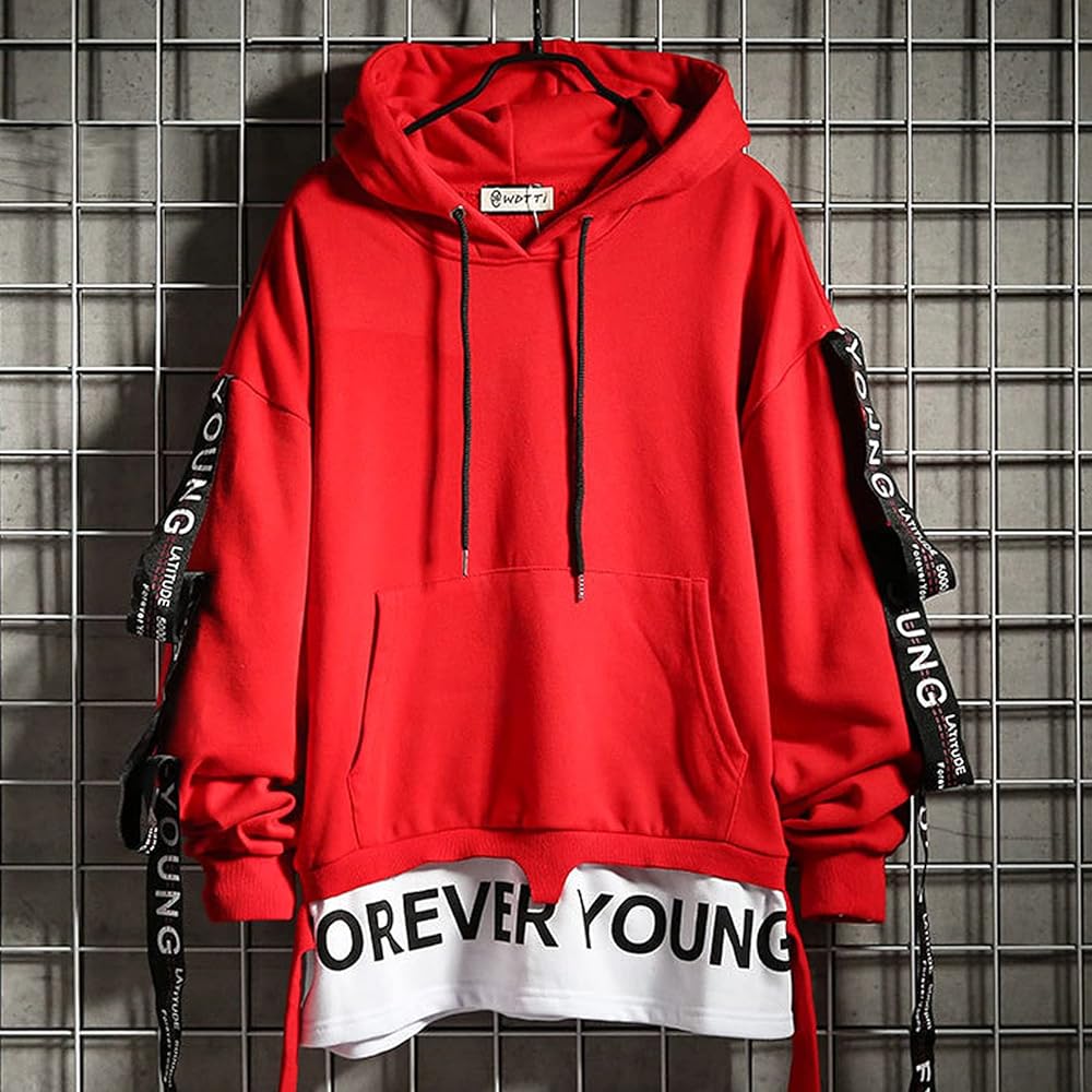 Sukinana Hoodie Men's Large Size Autumn Clothes Long Sleeve Cotton Hip Hop Hooded Sweatshirt Pullover Harajuku Style Korean Sweatshirt Clothes Spring Autumn