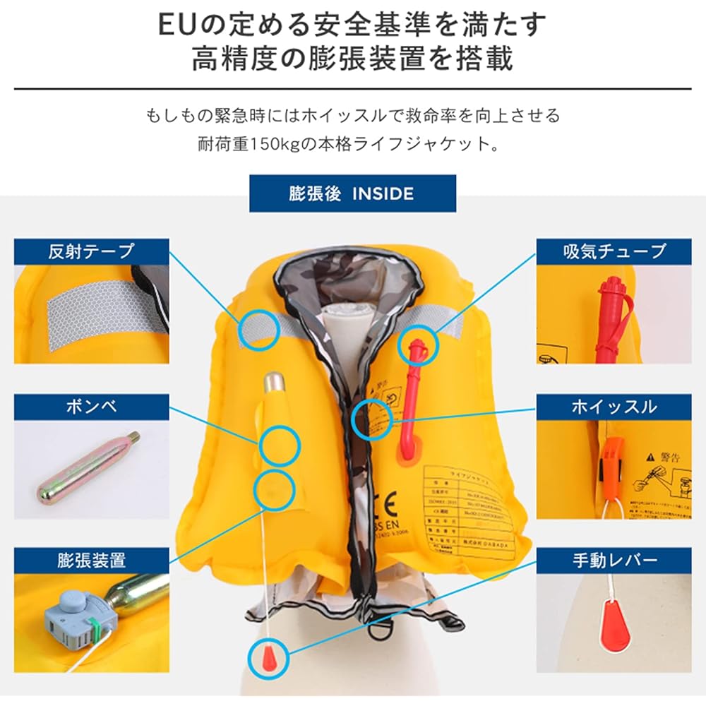 Balance Land Life Jacket Vest Fishing Floating Vest Life Jacket Vest Type Manual Inflatable CE, ISO Certified
