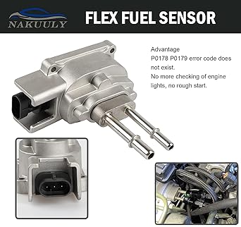 Flex Fuel Composition Sensor Replacement for Chevrolet S10 2000-2003 Chevrolet Tahoe Silverado 1500 2002-2005 GMC Sierra 1500 Yukon 2002 2003 2004 2005 12570260 12568450