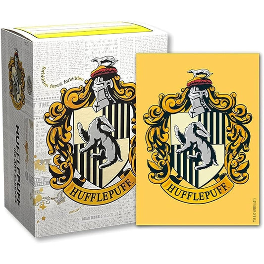 Arcane Tinmen Dragon Shield Sleeves - Brushed Art: Harry Potter Hufflepuff 100ct - MGT Card Sleeves are Smooth and Durable - Fits Pokemon, Yu-Gi-Oh, Magic the Gathering Card Sleeves (AT-16027)