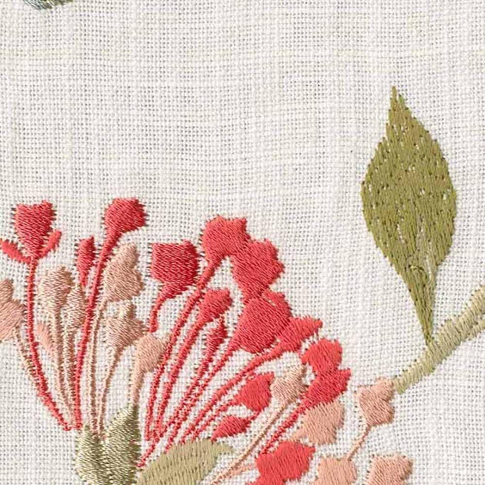 [Sangetsu] ELEGANCE series Linen blend 3D floral embroidered curtains Chemical cycle (for double-door use) 1.5 times pleats Width 125cm x Length 178cm x 2 pieces SC8111 SD6