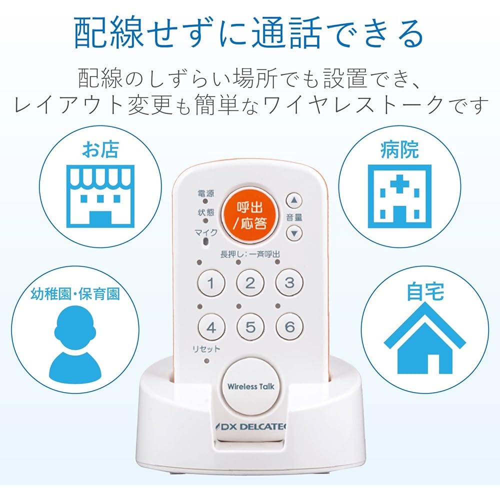 DX Antenna Wireless Communication System Connects up to 6 units Rechargeable and portable WCM10
