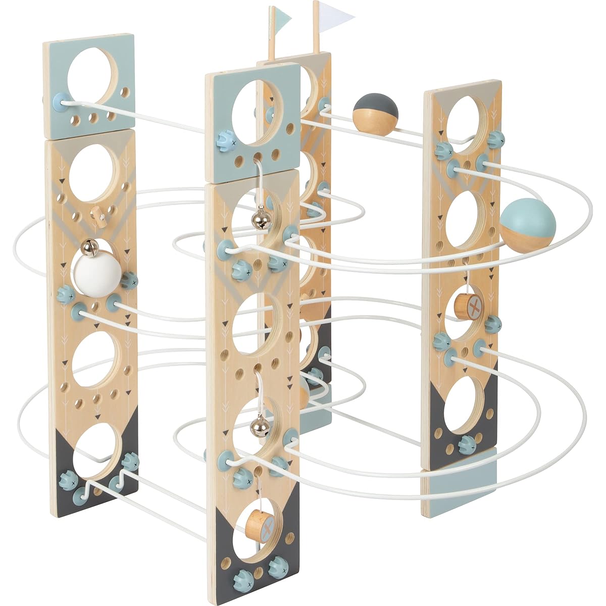 Small Foot Modular Marble Run Made of wood Easy to disassemble and store in a space-saving manner Prod. No. 12234