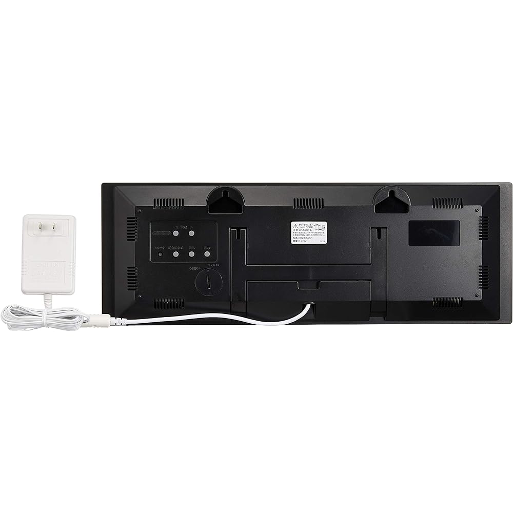 RHYTHM Large Wall Clock Radio Clock Digital Color Gradation LED 365 Color Display Black Iroria G 8RZ184SR02