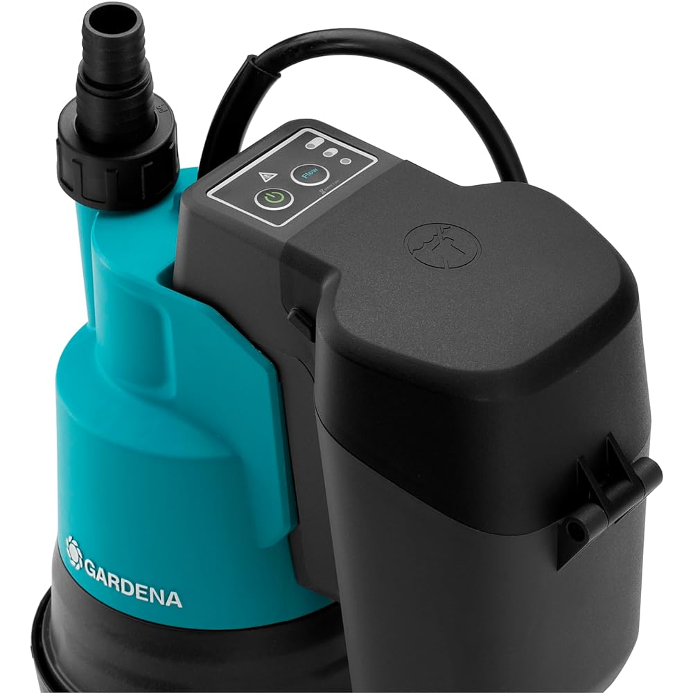 GARDENA Rechargeable Submersible Pump (For Fresh Water/Body Only) 2000/2 Clear 18V P4Asolo (Compatible with Power for All Alliance 18V Battery System) 14600-56
