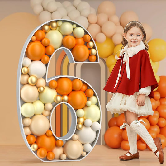 4ft Mosaic Number Balloon 6