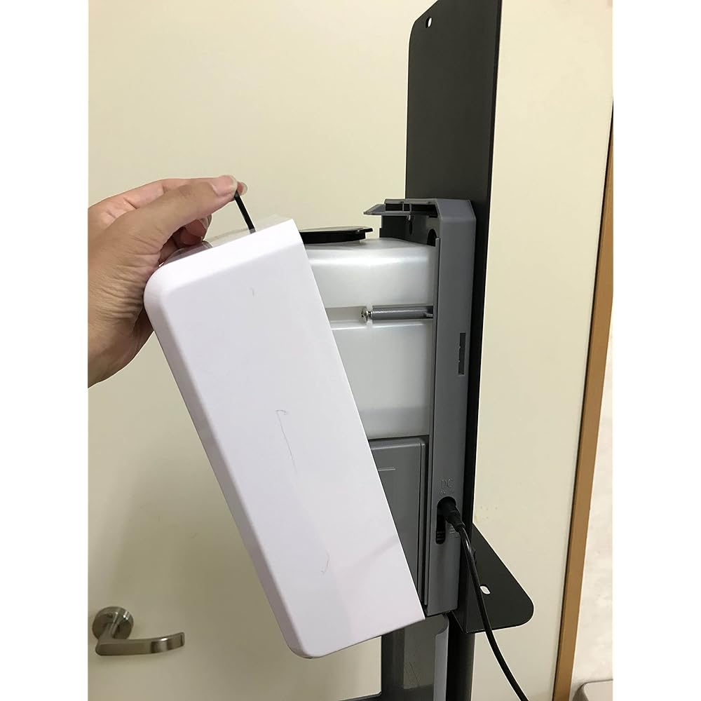 Crecel Alcohol Dispenser Stand Type Automatic Non-Contact Thermometer Included EAD-1200 White φ408 x H1070~1600mm