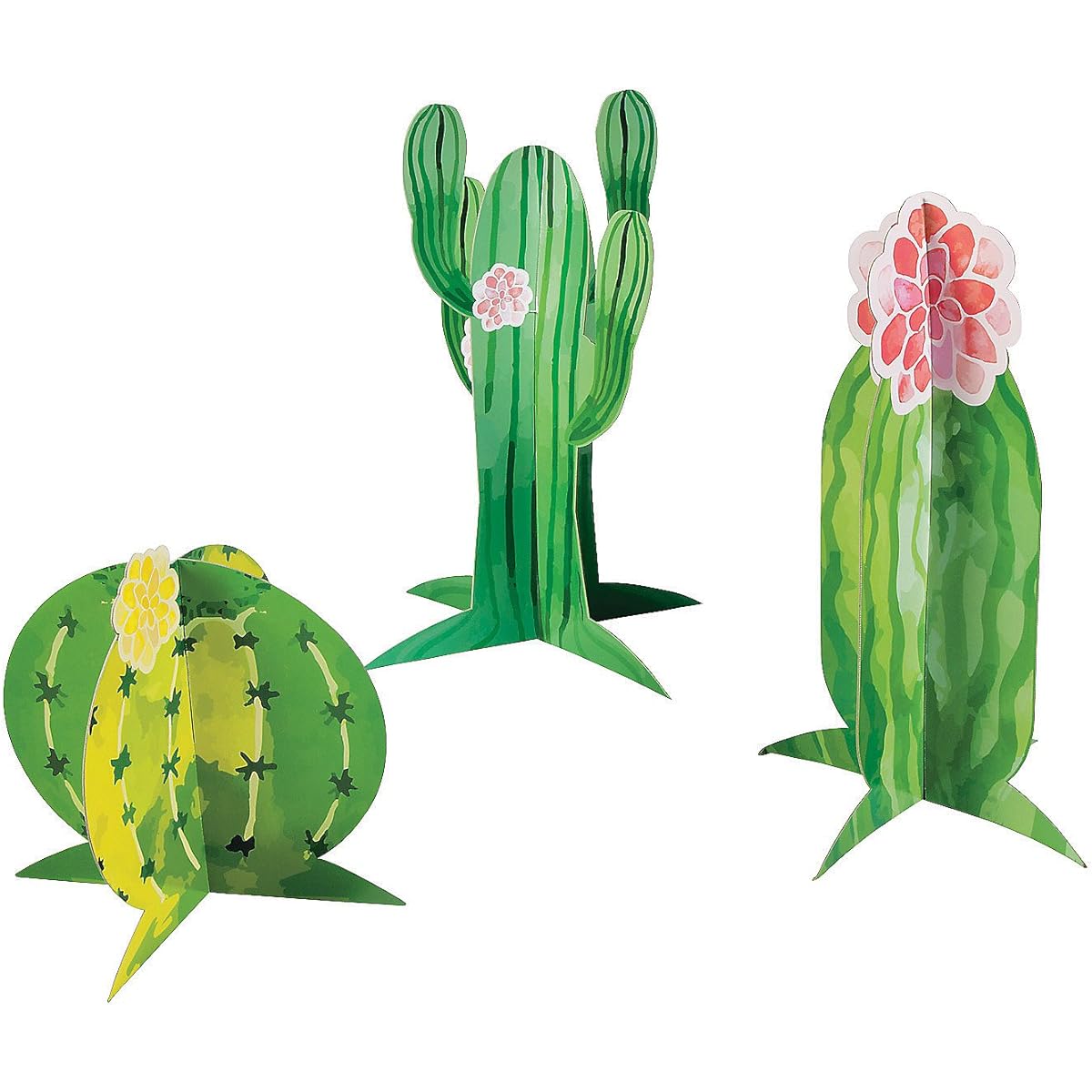 Cactus Party Centerpieces (Set of 3) Cinco de Mayo Fiesta Party Decorations