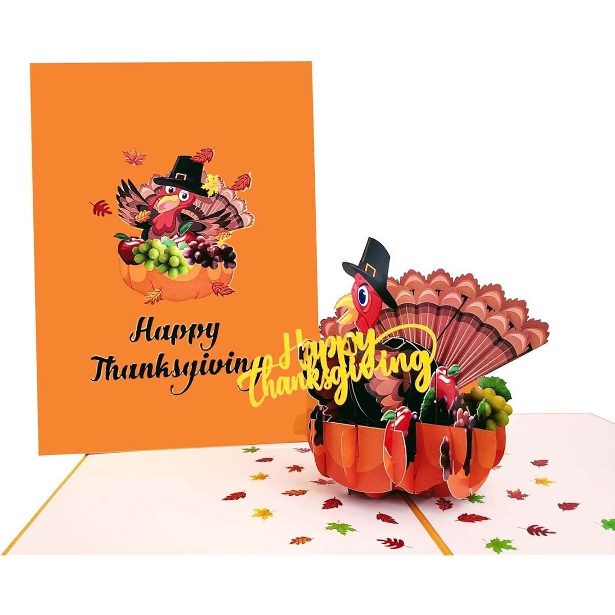 iGifts And Cards Amazing Thanksgiving Turkey 3D Pop Up Greeting Card - Festive Decoration Centerpiece Holiday Gift Inspiration Fall Autumn Thanksgiving Cool Pilgrim's Day