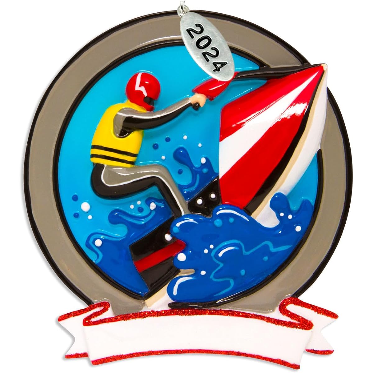 Jet Ski Ornament - Easy to Personalize at Home - Free Personalization Brochure Included - Gift Boxed and Ready for Gifting (2023)