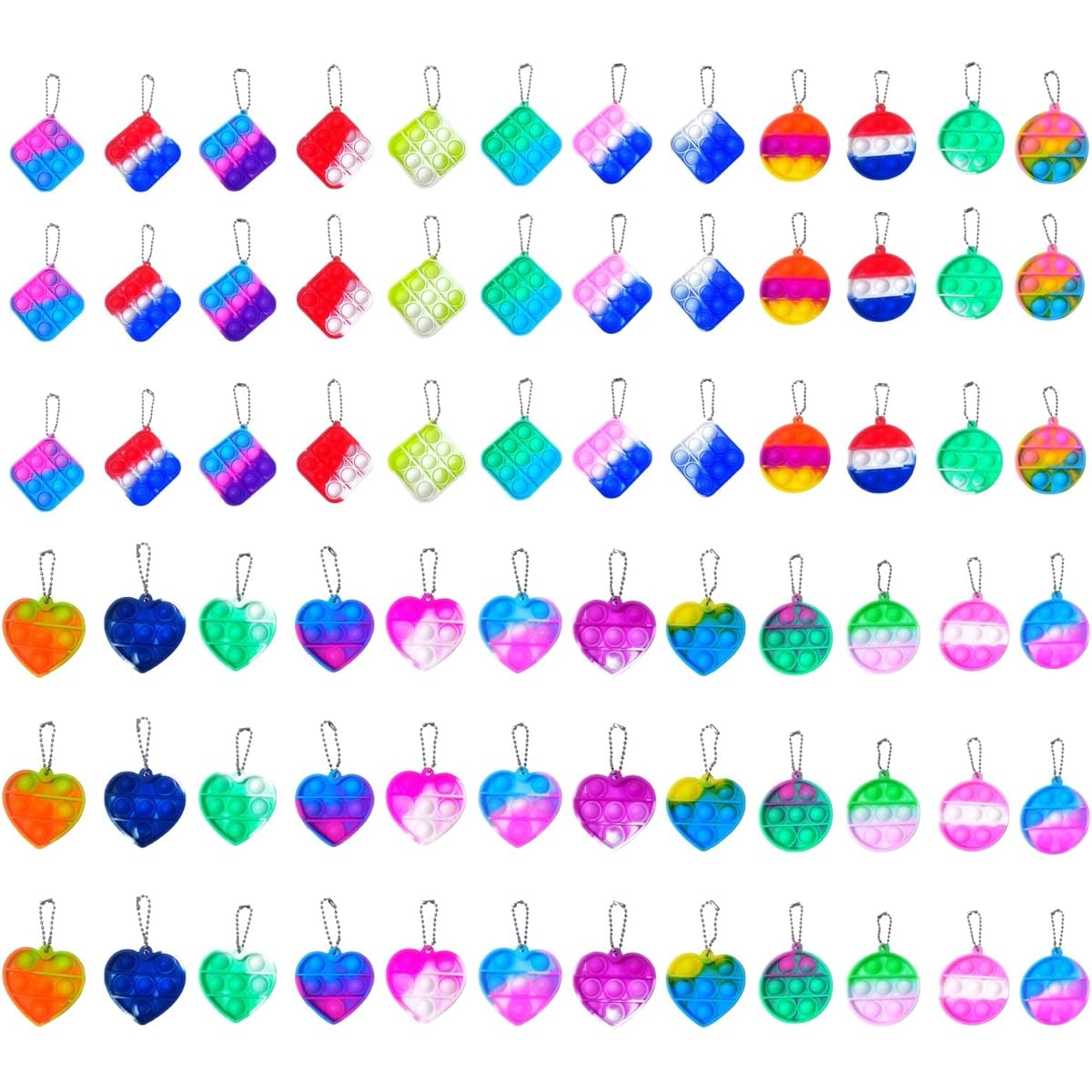 JHXXXL 72pcs Mini Pops Party Favors Fidget Sensory Toys Mini Pops Fidgets Bulk - Toddler Party Favors, Carnival Prize Boxes, Goodie Bag Stuffers, Classroom Gifts, Bulk Toys, Treasure Chest