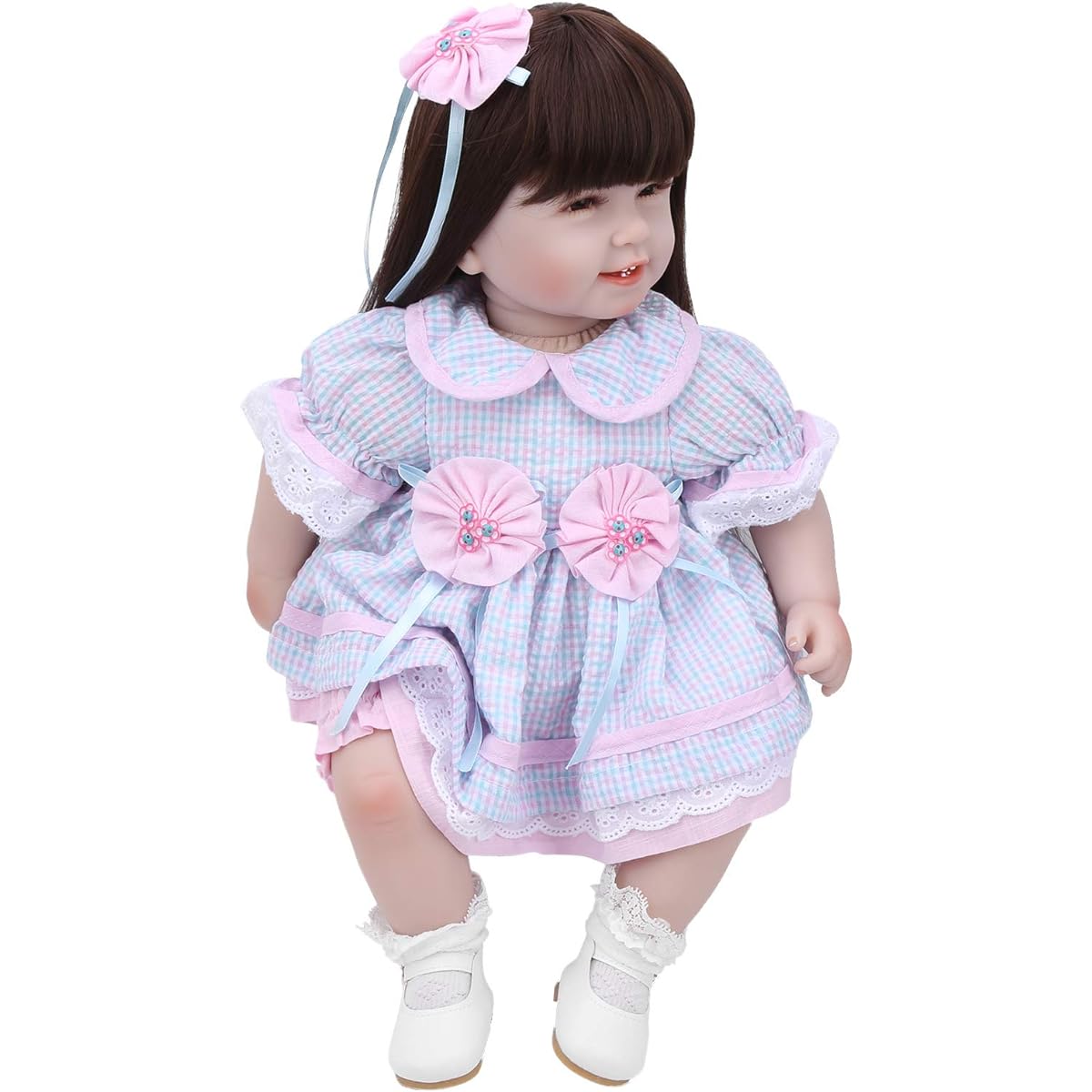 Baby Doll, Cute Doll with Long Hair, Soft Baby, Gift Kids Practice Use