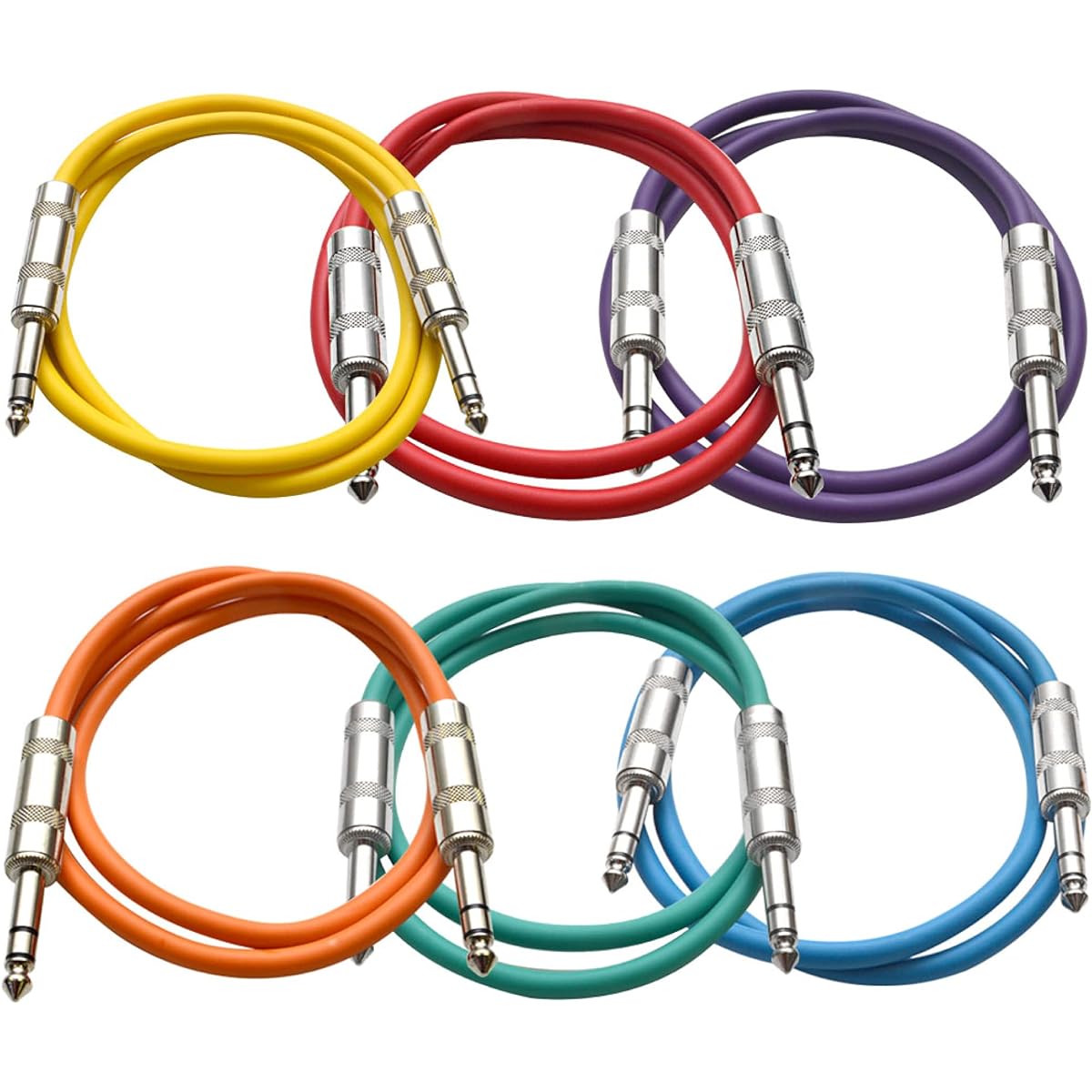 [Parallel import product] Seismic Audio SATRX-2BGORYP 6 inches Stage And Studio Patch Cable