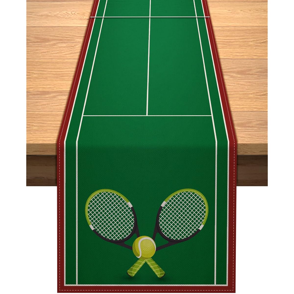 Vohado Tennis Court Table Runner Tennis Theme Birthday Party Decor Dining Room Kitchen Home Decor