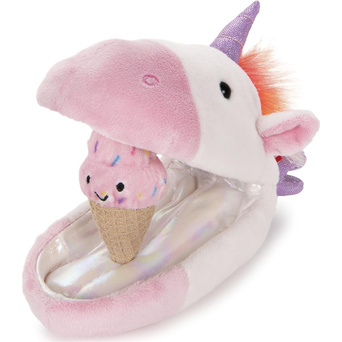 GUND Plush Pod - Unicorn with Ice Cream, 9.5"