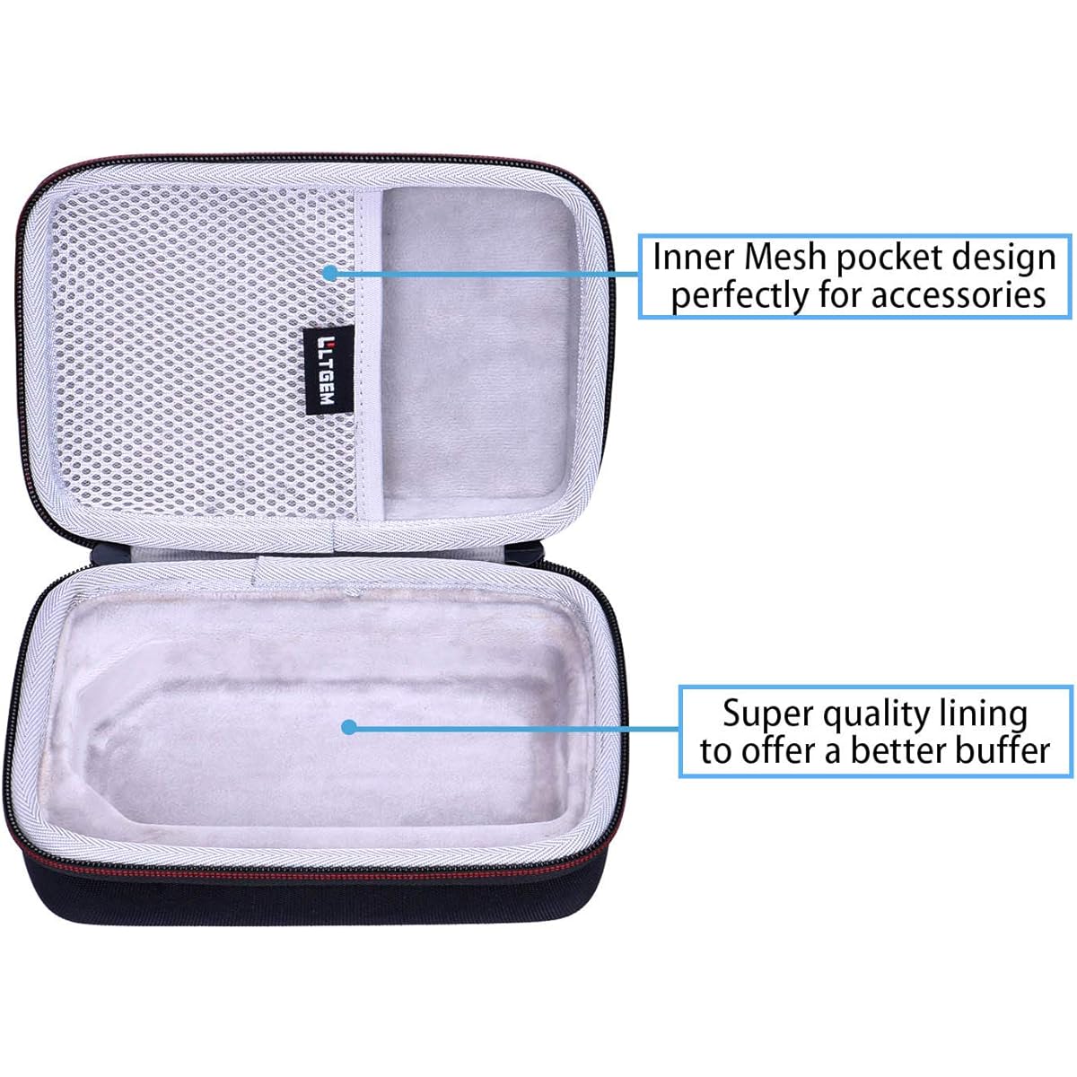 LTGEM EVA Hard Case for Zoom H4n Pro Digital Multitrack Recorder - Travel Protective Carry Storage Bag