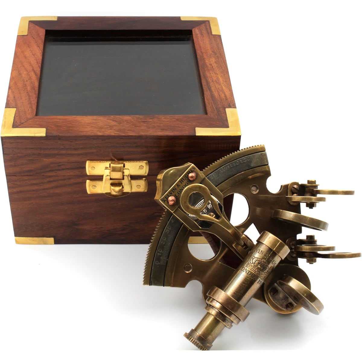 Nautical Bronze Sextant Solid Brass Ship Astrolabe Navigation Equipment