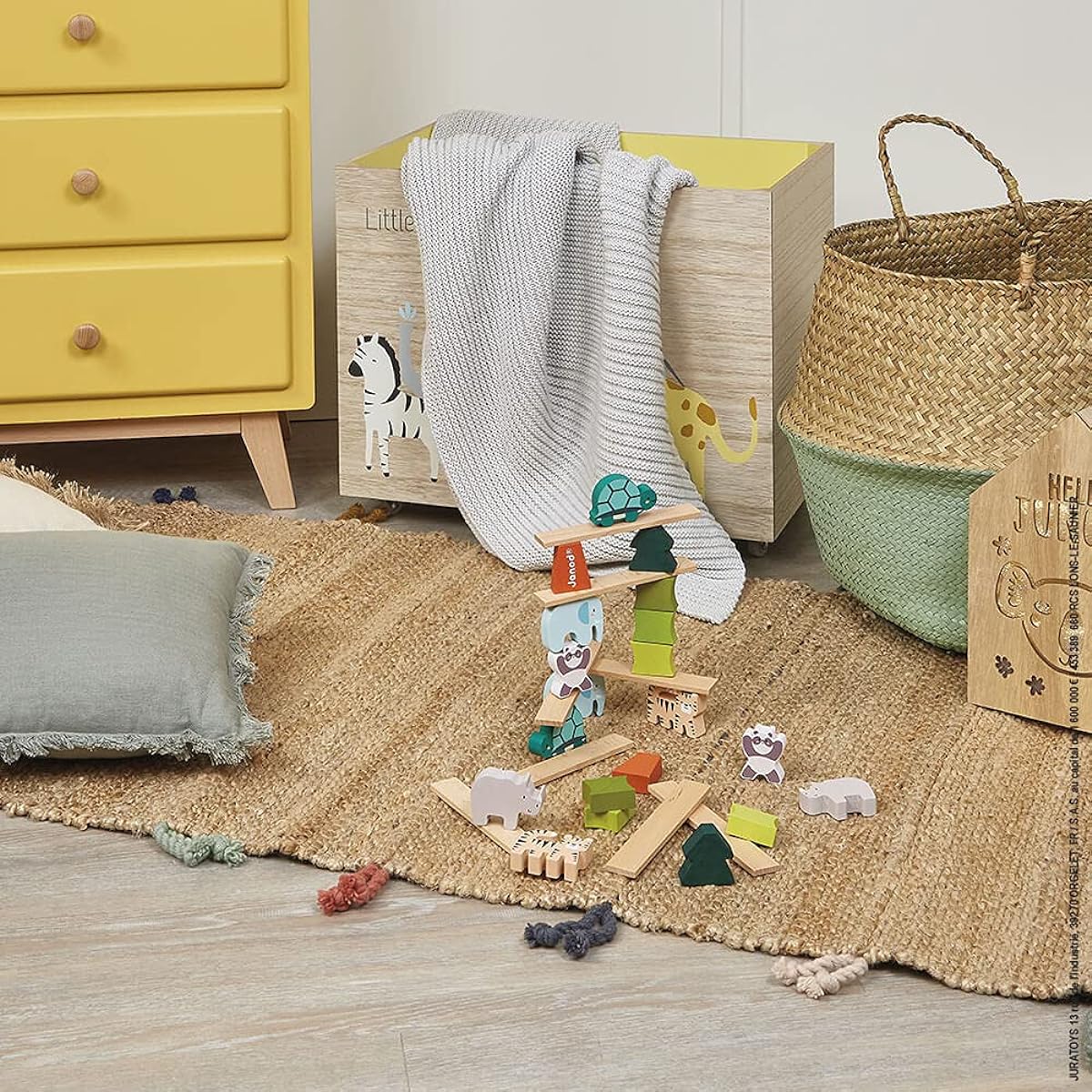 Janod World Wildlife Federation – 28 Piece Wooden Animal Stacking Game - Ages 2+ - J08613