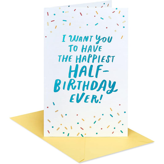 American Greetings Half Birthday Card (All My Heart)