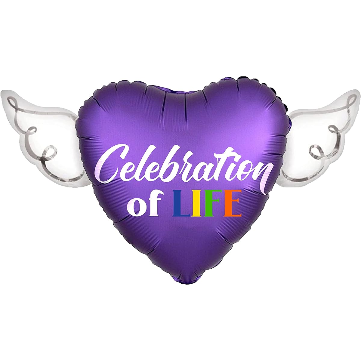 Celebration of LIFE Heavenly Balloon Heart-shaped Angel Wings (Purple)