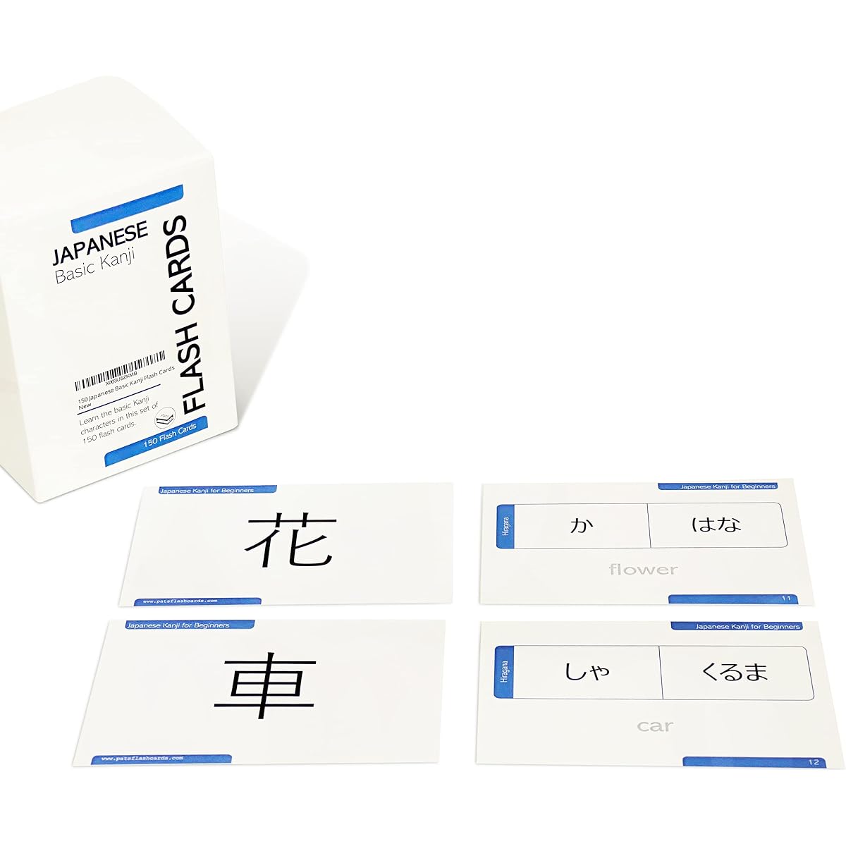 Pat's Flashcards 150 Basic Japanese Kanji Flashcards