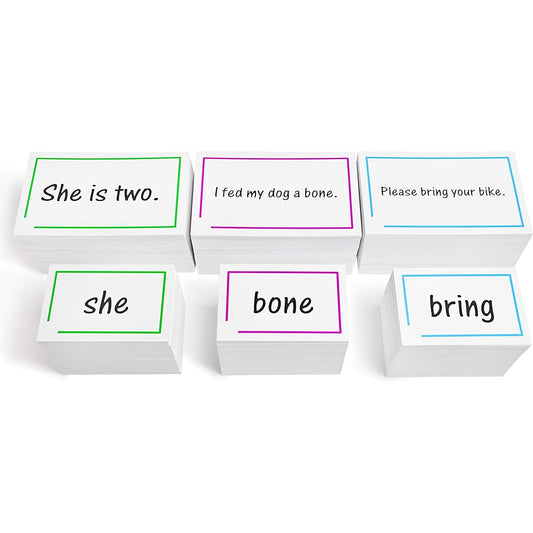 1,200 Sight Word and Sentences Reading Flashcard Bundle - Reading Practice with Dolci and Frye Word List