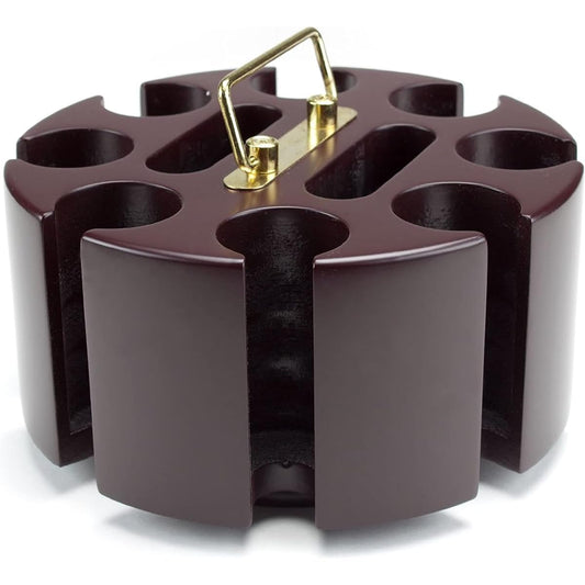 200 ct. Spinning Poker Chip Carousel | 8 Denomination Clay Chip Storage for Blackjack, Las Vegas Craps, Texas Hold'em, Omaha Plus 2 Deck Playing Card Holder | Casino Games & Gambling Accessories
