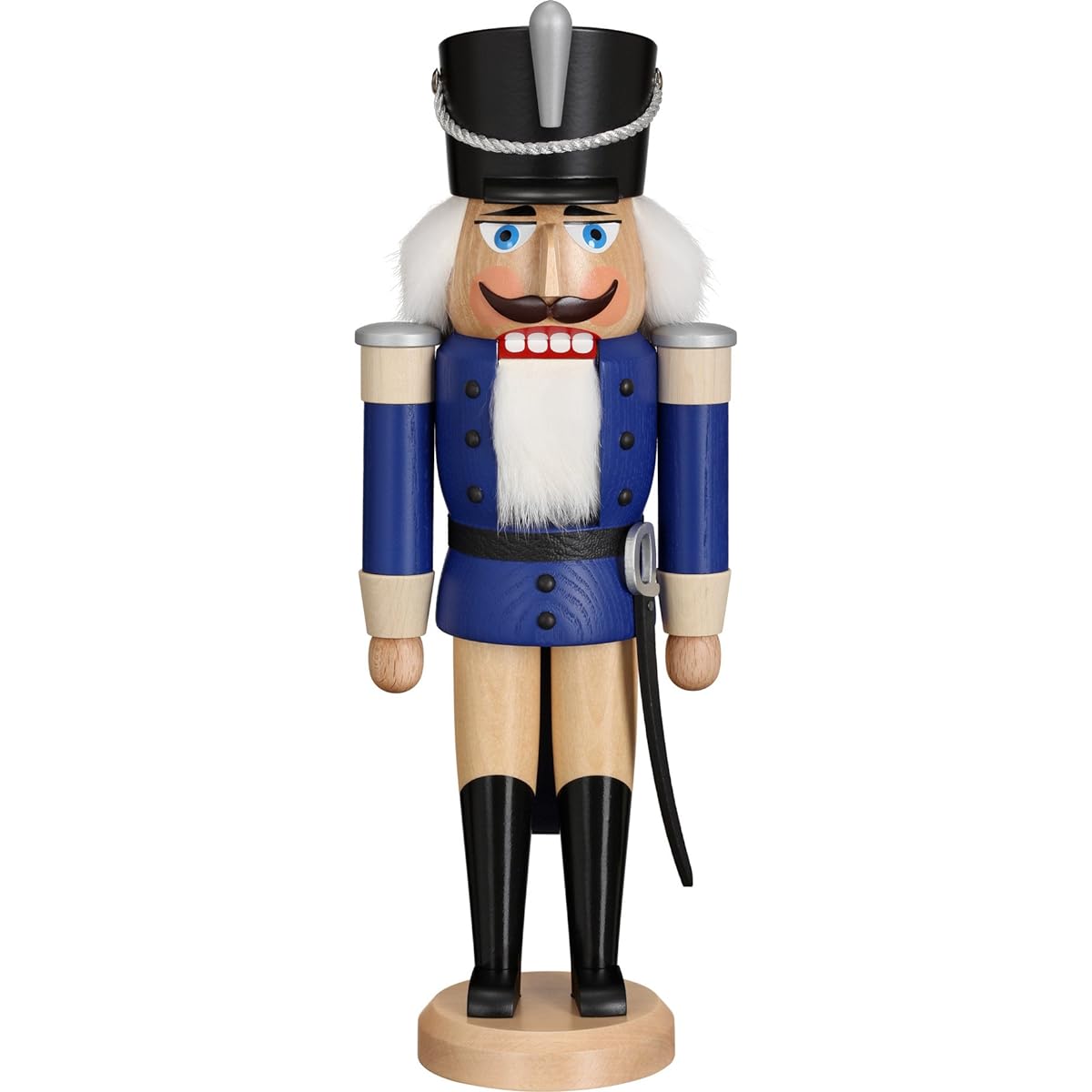 Nutcracker Hungarian cavalry ash blue height 37 cm original Erzgebirge Seiffen Folk Art SV 11212/2