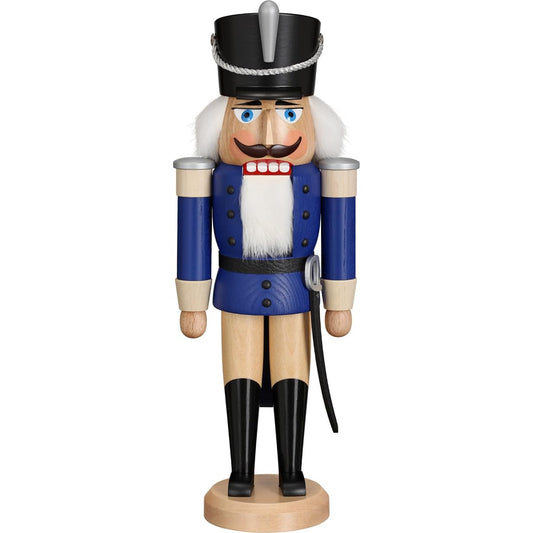 Nutcracker Hungarian cavalry ash blue height 37 cm original Erzgebirge Seiffen Folk Art SV 11212/2