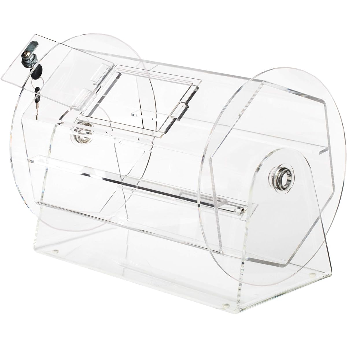 Medium Acrylic Raffle Ticket Drum - Spinning Casino, Bingo, Lottery Drawing Midway Monsters