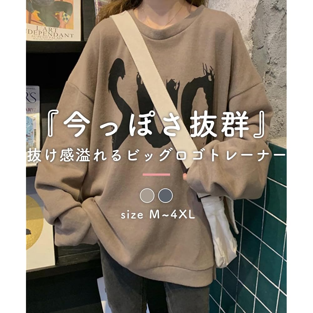 [newNE] Sweatshirt, Big Silhouette, Body Covering, Loose, Large Size, Spring, Autumn, Casual W06