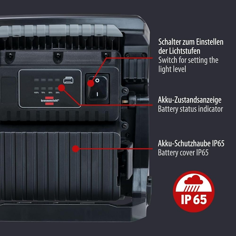 Brennenstuhl LED Work Light Makita 18V Battery Compatible Rechargeable Floodlight Work Light 4000 MA 40W 4500lm IP65 [Body Only/No Battery]