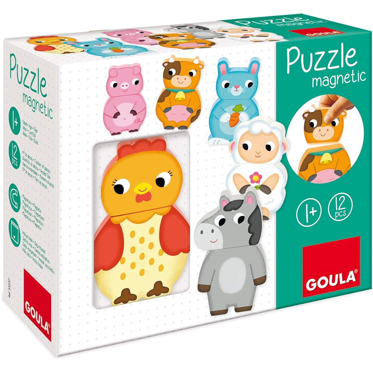 GOULA Magnetic Wooden Puzzle Farm
