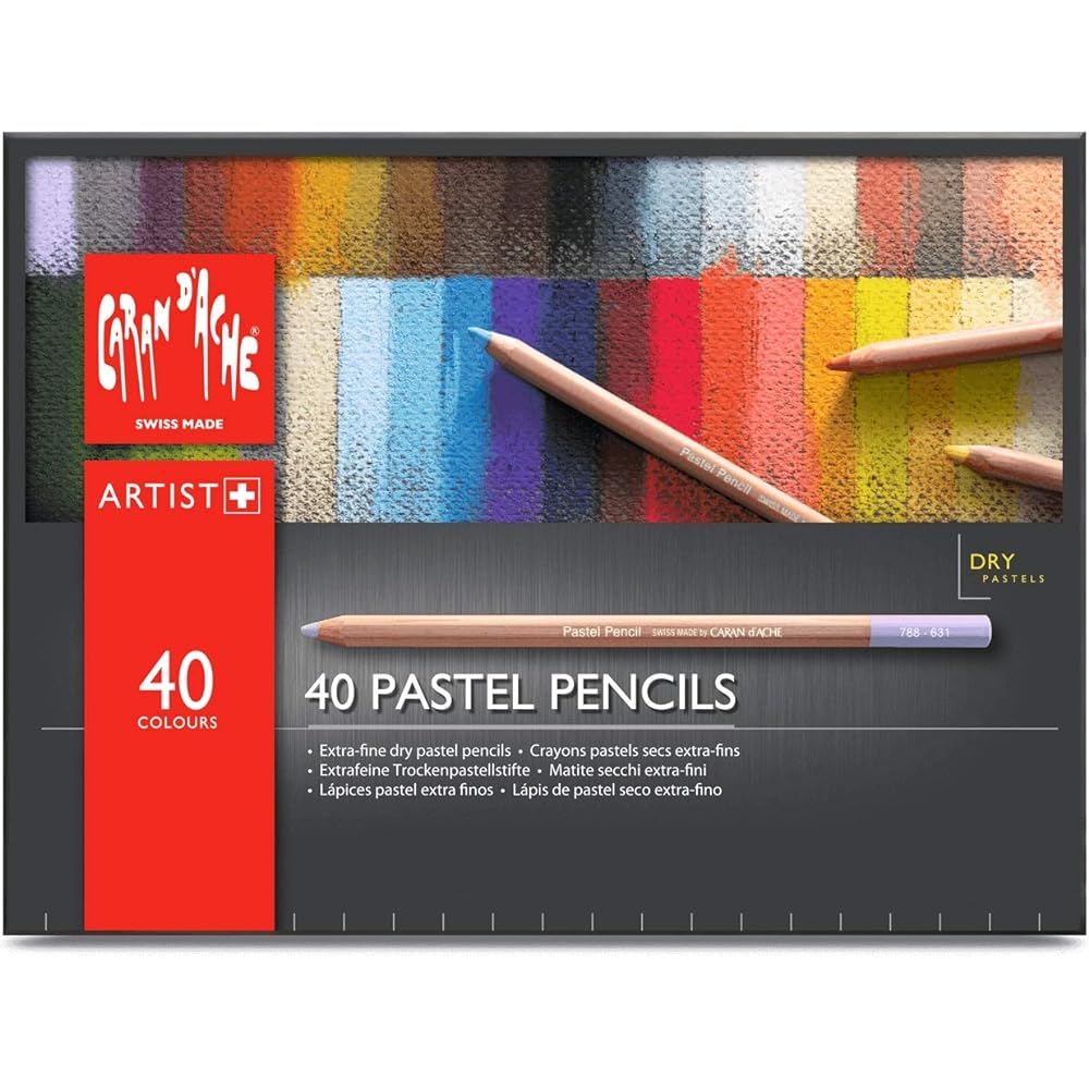 Caran d'Ache Pastel Pencil 40 Color Set 0788-340 Paper Box Regular Imported Product