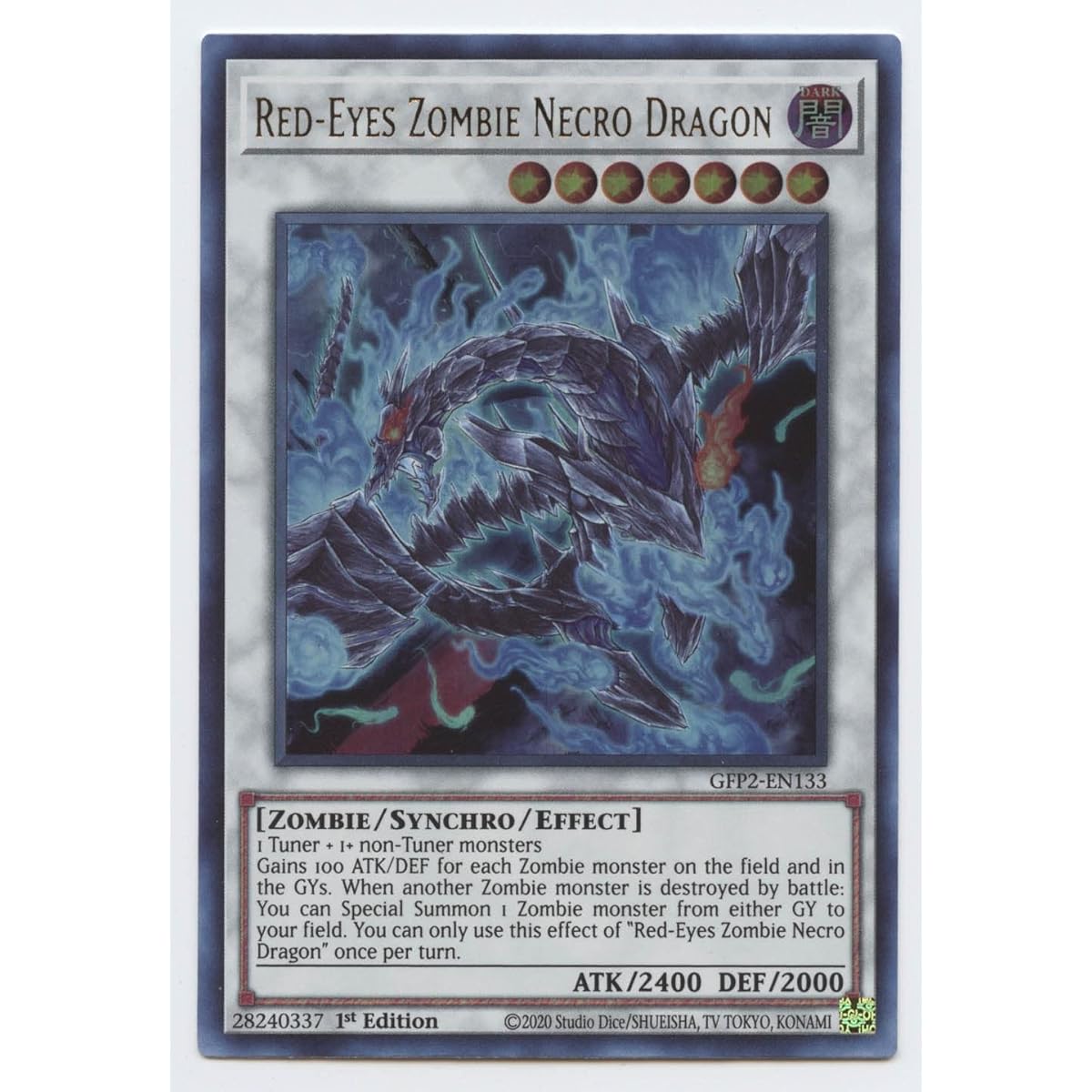 Red-Eyes Zombie Necro Dragon - GFP2-EN133 - Ultra Rare - 1st Edition