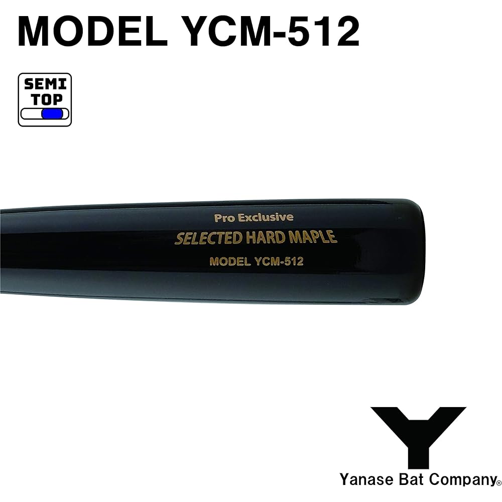 20%OFF Yanase Hard Wooden Bat Maple Semi-Top Balance with BFJ Mark YCM-512