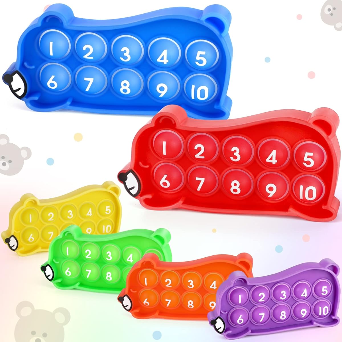 Torlam 10 Frame Pop Board Math Games for Kids Math Management Homeschool Preschool Kindergarten Preschool Classroom Teacher Special Education Learning Activities Fidget Autism Sensory Toys