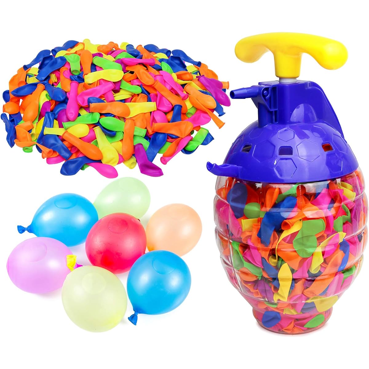 Kiddie Play Water Balloons for Kids with Filler Pump - 500 Balloons KT9097